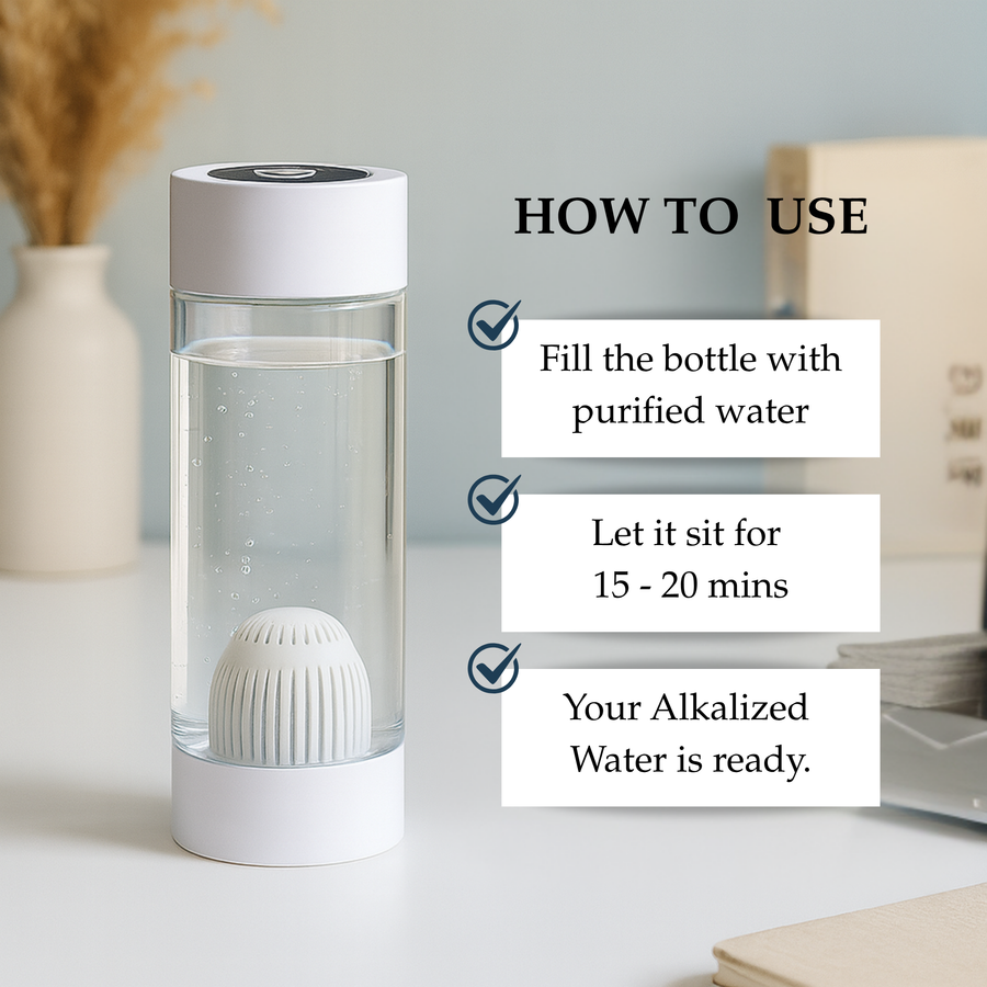 Bepure Premium Alkaline Water Bottle | Get Balanced pH Up to 9 | Get Negative ORP Water Instantly | BPA Free