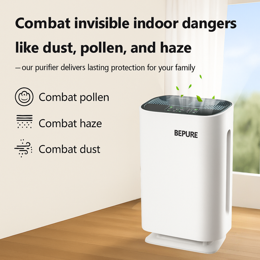 Bepure B2 Air Purifier with True HEPA Filtration| Area Upto 500 sq ft | Removes 99.97% pollutants by 4 Stage Filtration| Remote control provided for convenience