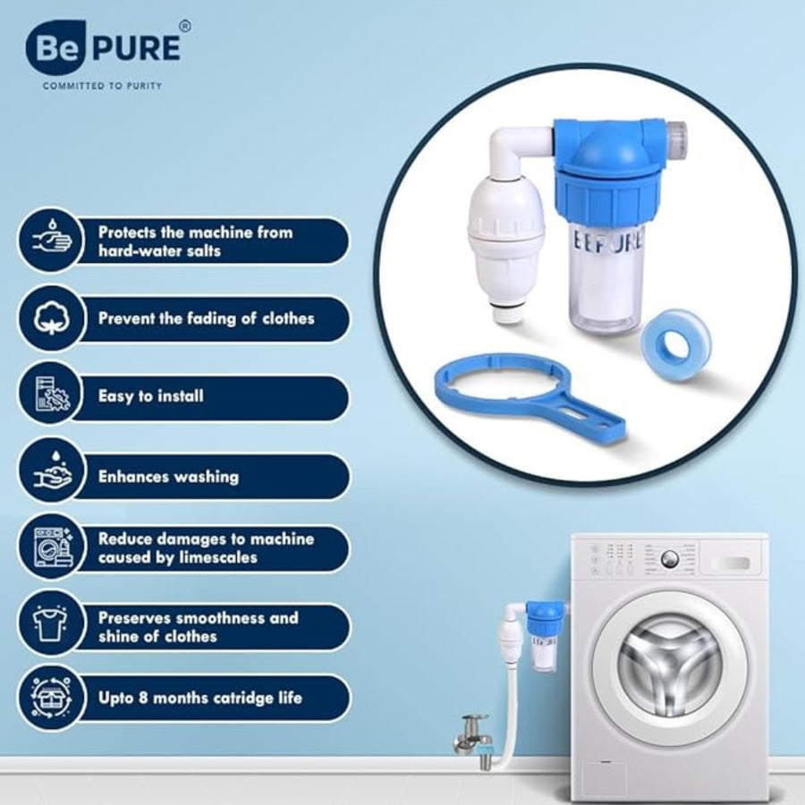 Bepure Washing Machine Filter with 3 Stage Filtration | Ideal for hard water, scaling and turbidity