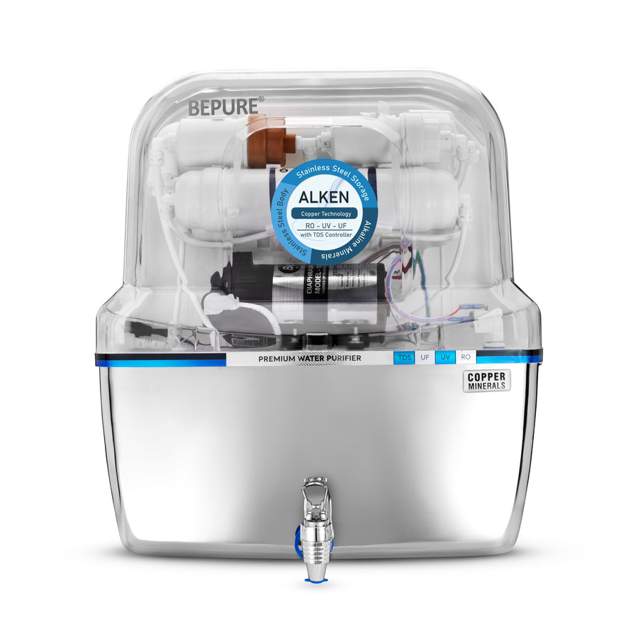 Bepure Alken Stainless Steel Tank 12L UV+UF+ Copper Alkaline Water Purifier