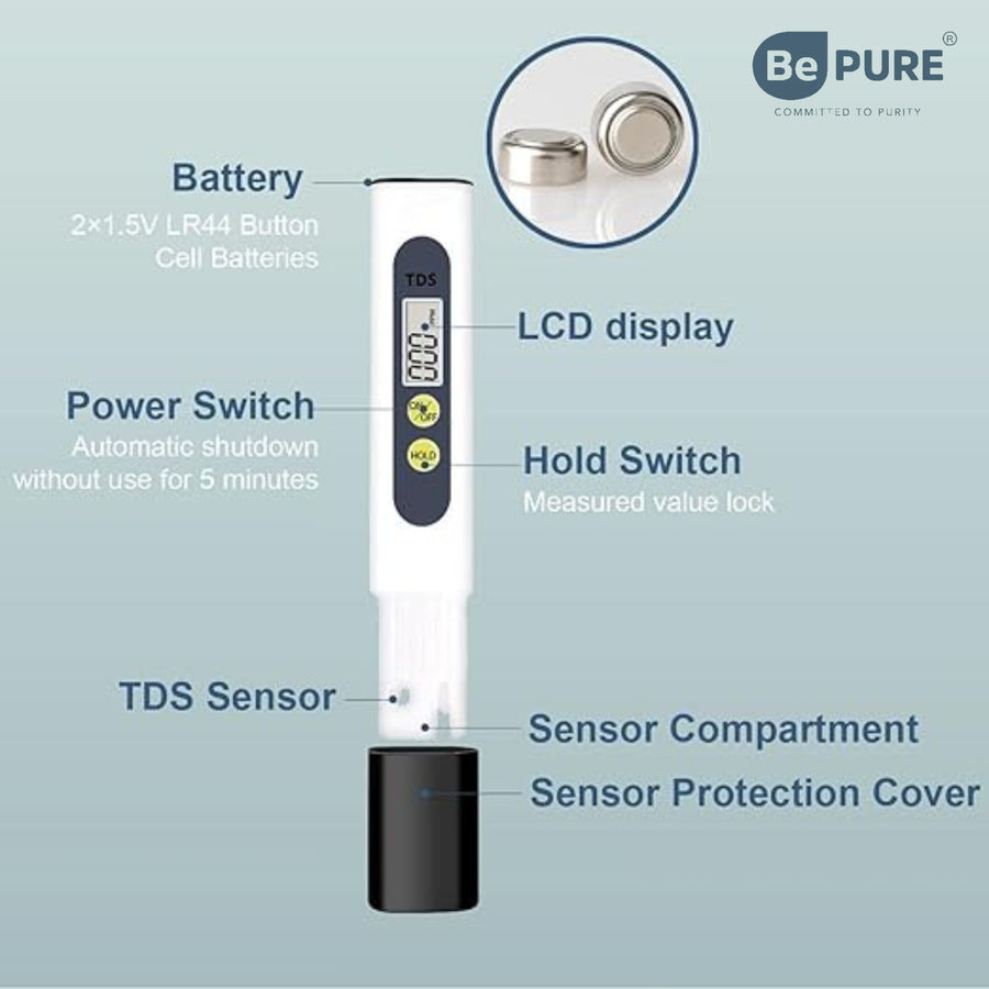 Bepure 18 in 1 Water Testing Kit for TDS, pH, Hardness and 15 other parameters Digital TDS Meter