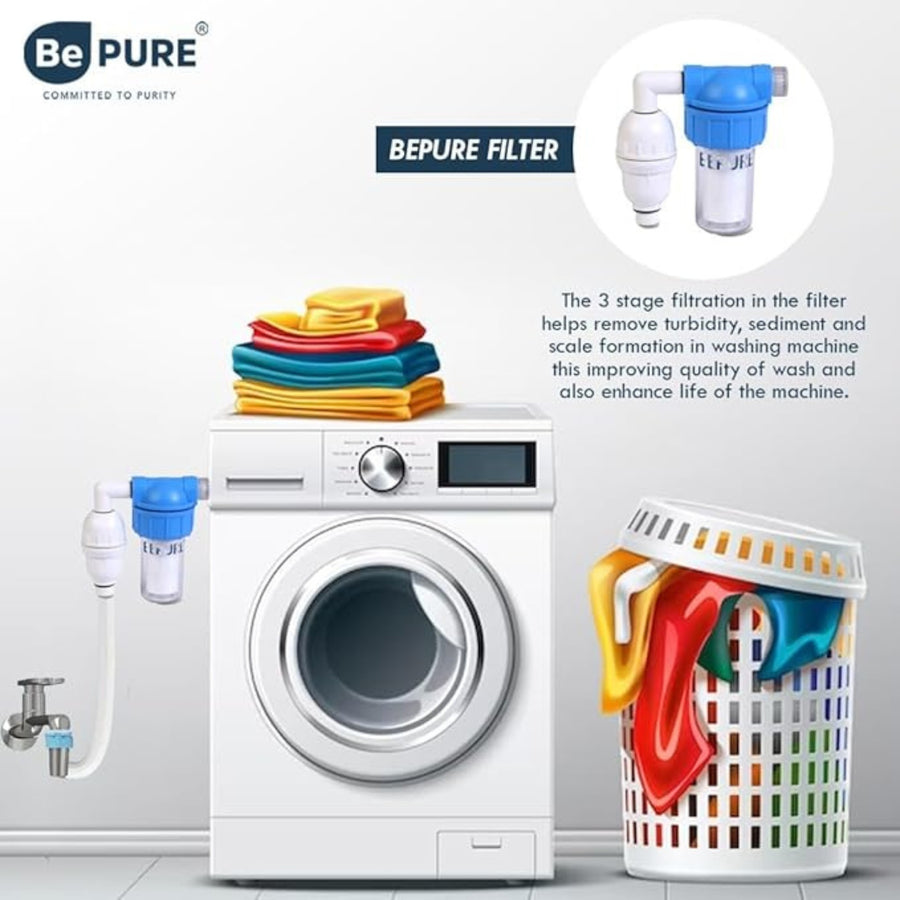 Bepure Washing Machine Filter with 3 Stage Filtration | Ideal for hard water, scaling and turbidity